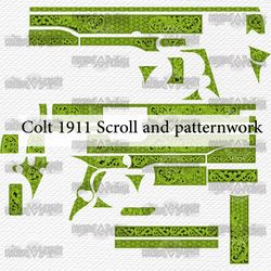 colt 1911 scroll and pattern work c-004