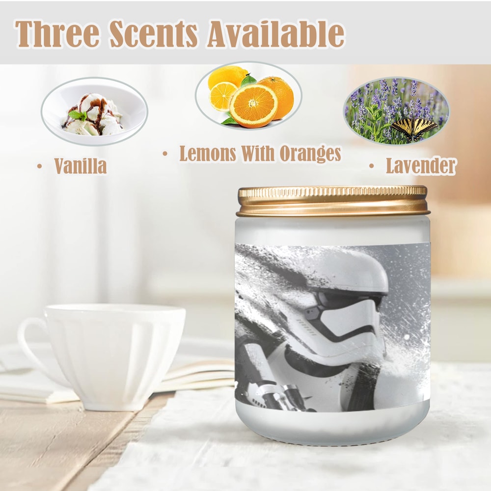 Stormtrooper Candle, Soy Wax, Scented, Frosted Glass Candle Cup - Large Size.png