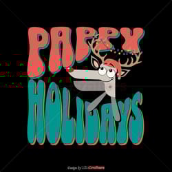 speculum reindeer pappy holidays svg