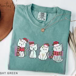 cats t-shirt, cat owner christmas shirt, watercolor cat christmas t-shirt, christmas cat t-shirt, iprintasty christmas c