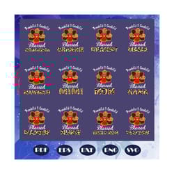 thankful and grateful blessed family svg, thankful svg, blessed svg, thankful svg, thanksgiving svg, grateful svg, autum