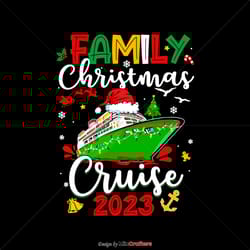 retro family christmas cruise 2023 svg graphic design file