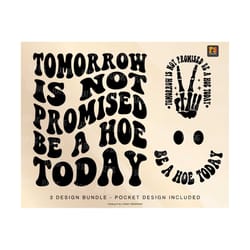 tomorrow is not promised be a hoe today png svg, adult humor svg, strong women png svg, petty quote motivational sublimation cut file