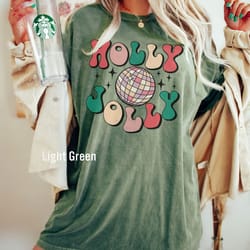 holly jolly christmas shirt, jolly t-shirt, holiday apparel, christmas cat shirt, iprintasty christmas, cute jolly shirt