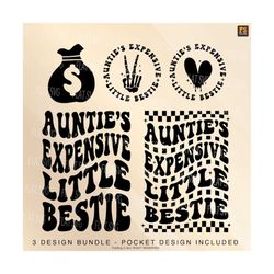 auntie's expensive little bestie png svg, aunt quote, toddler quote, cute kids svg png, funny auntie kids svg, toddler cut file