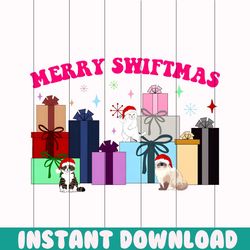 merry swiftmas karma cat with santa hat png download