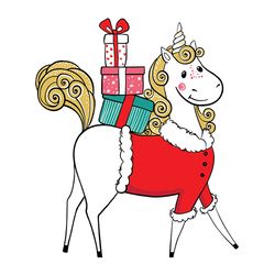 hand drawn cute unicorn santa christmas,christmas svg, cricut file, logo christmas svg, disney svg, instant download