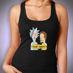 beavis and butthead parody rick and morty women&8217s tank top
