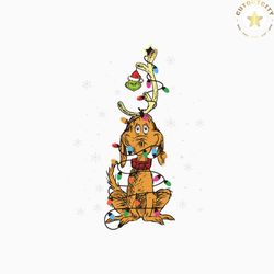 funny grinch christmas lights svg cutting digital file