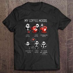 my coffee moods – jack skellington moods tee shirt