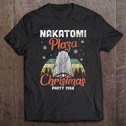 nakatomi plaza christmas party 1988 xmas funny holiday gift premium t-shirt