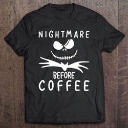 nightmare before coffee jack skellington nightmare before christmas tshirt