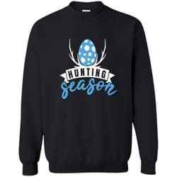 hunting season cute bunny funny easter t shirt1 printed crewneck pullover sweatshirt 8 oz