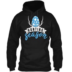 hunting season cute bunny funny easter t shirt1 pullover hoodie 8 oz