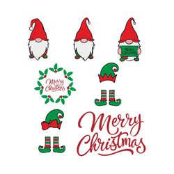 christmas gnomes svg cut file for cricut silhouette cameo, merry christmas svg, logo christmas svg, instant download