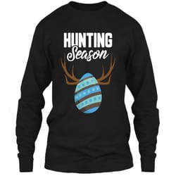 hunting season cute bunny funny easter t-shirt boys girls ls ultra cotton tshirt