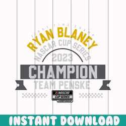 retro ryan blaney nascar cup series champion svg file