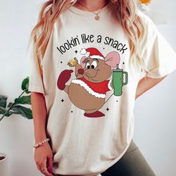 cute gus gus looking like a snack shirt, disney family christmas shirt, disneyland trip shirt, cinderella shirt