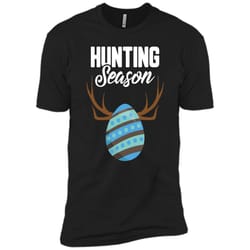 hunting season cute bunny funny easter t-shirt boys girls next level premium short sleeve tee
