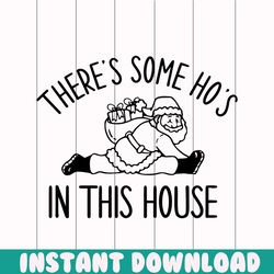 retro there is some hos in this house svg digital cricut file