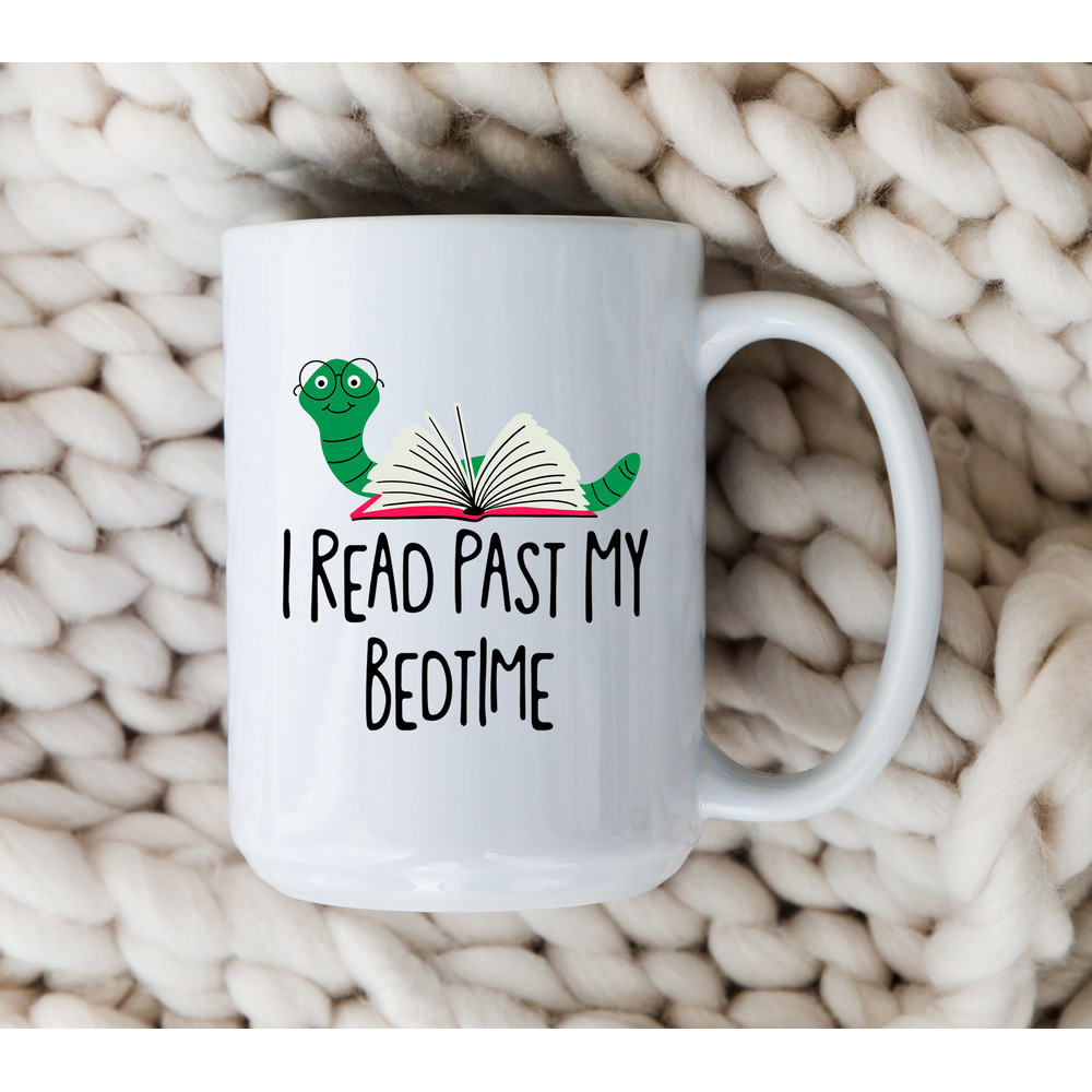 Book Mug for Book Lover Gift Coffee Cup Funny Book Worm Bookish Mug Book Club Gift I Read Past My Bedtime Literature Enthusiast Reading Gift.jpg