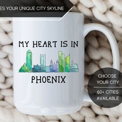city name mug, long distance friendship mug, long distance relationship gift, st