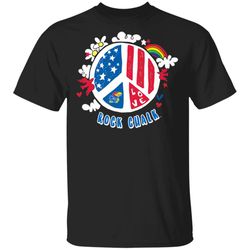 kansas jayhawks peace sign patriotic tshirt apparel