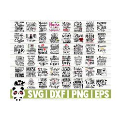 50 nurse svg bundle, nurse quote svg, nurse life svg, nursing svg, medical svg, doctor svg, nurse shirt svg, nurse cut file, nurse dxf