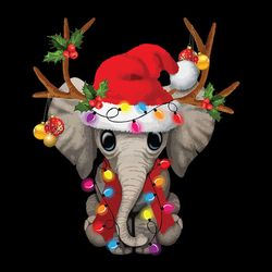 elephant gorgeous reindeer christmas png, elephant christmas png, elephant svg, logo christmas svg, instant download