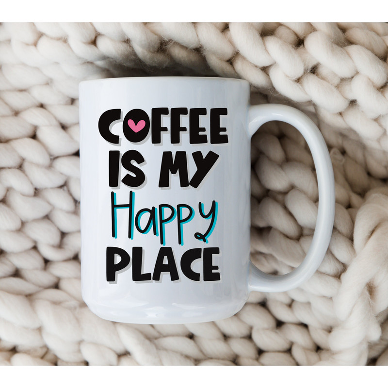 Coffee is My Happy Place Mug 15oz Coffee Cup Gifts for Her Valentine's Day Cute Coffee Addict Gifts I Love You Coffee Lovers.jpg