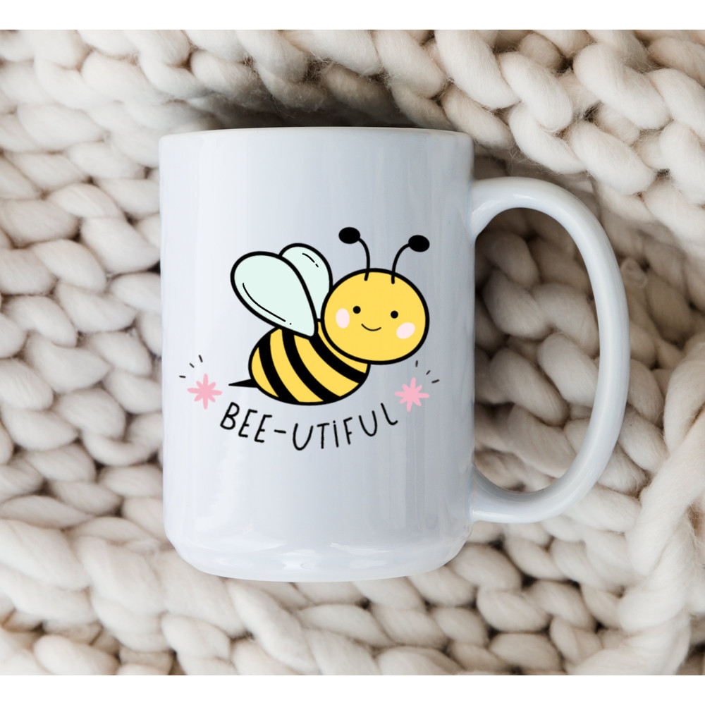 Cute Bee Mug Coffee Cup Save The Bees Earth Day Teacher Appreciation Gift For Her.jpg
