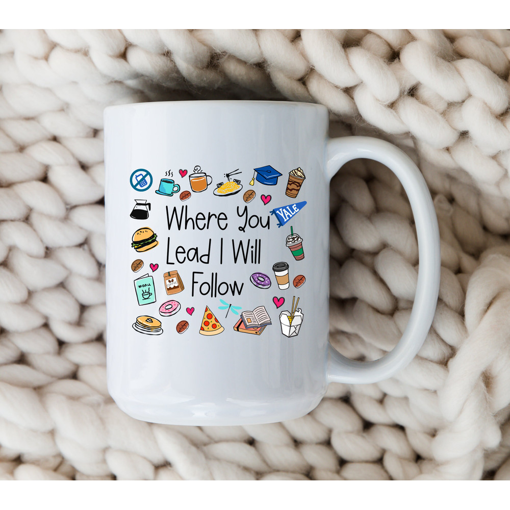 Gilmore Girls Mug for Gilmore Girls Fan Coffee Cup Lorelai Gilmore Rory Stars Hollow Gift Luke's Diner Where You Lead I Will Follow.jpg