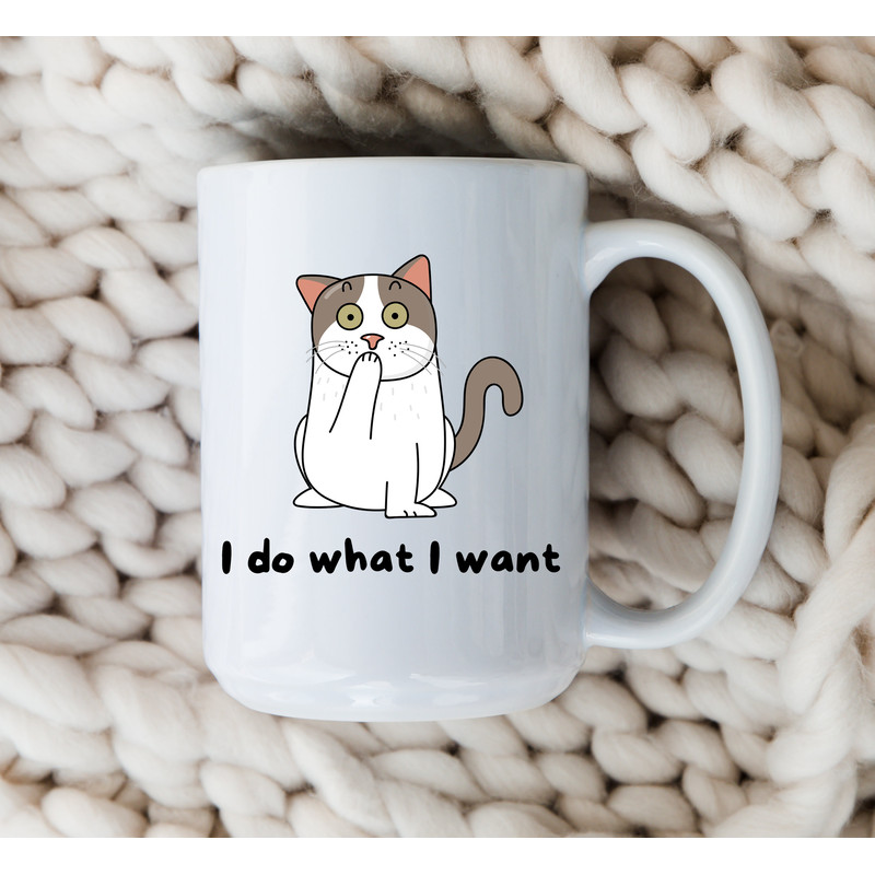 I Do What I Want Cat Mug Coffee Cup for Cat Lovers Crazy Cat Lady Funny Cat Lover Gift Cat Mom.jpg
