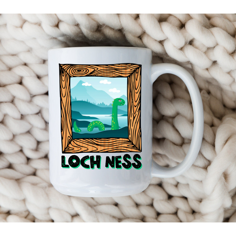 Loch Ness Portrait Mug 15oz Campfire Coffee Mug Funny Loch Ness Monster Cartoon Nessie Scotland Gifts.jpg