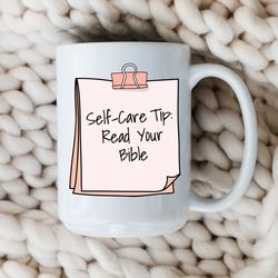 self-care mug faith gift for christian mental health jesus mug bible study group