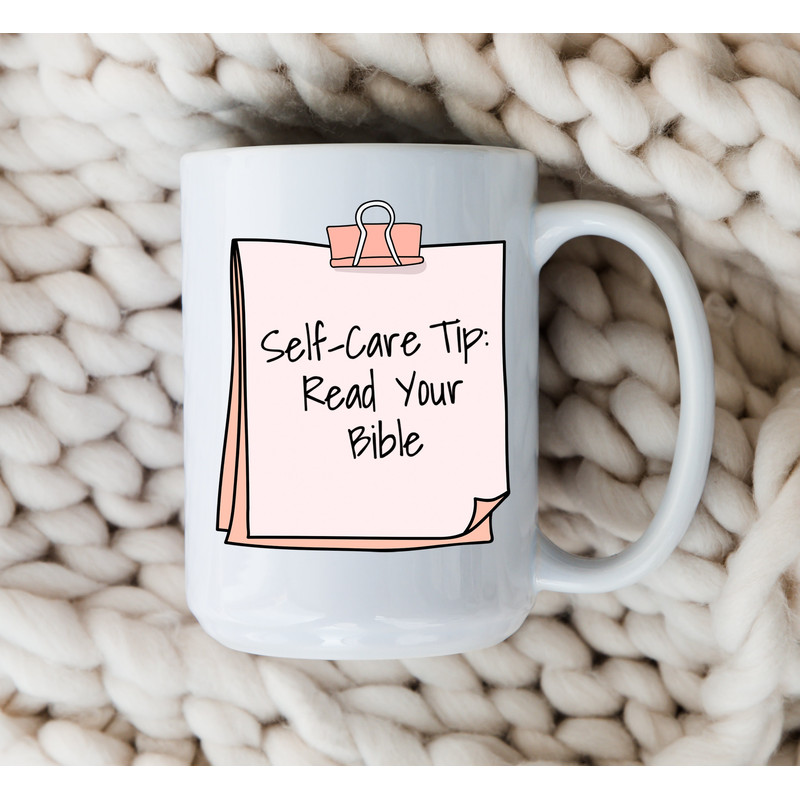 Self-Care Mug Faith Gift For Christian Mental Health Jesus Mug Bible Study Group Therapy Anxiety Coffee Cup.jpg