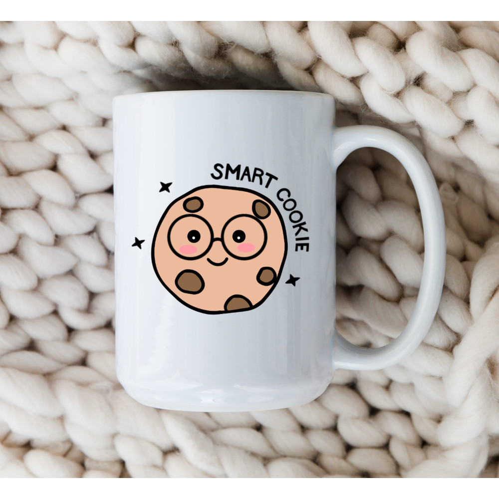 Smart Cookie Mug Big 15oz Coffee or Tea Cup Food Joke Cute Teacher Appreciation Gifts.jpg