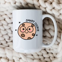 smart cookie mug big 15oz coffee or tea cup food joke cute teacher appreciati