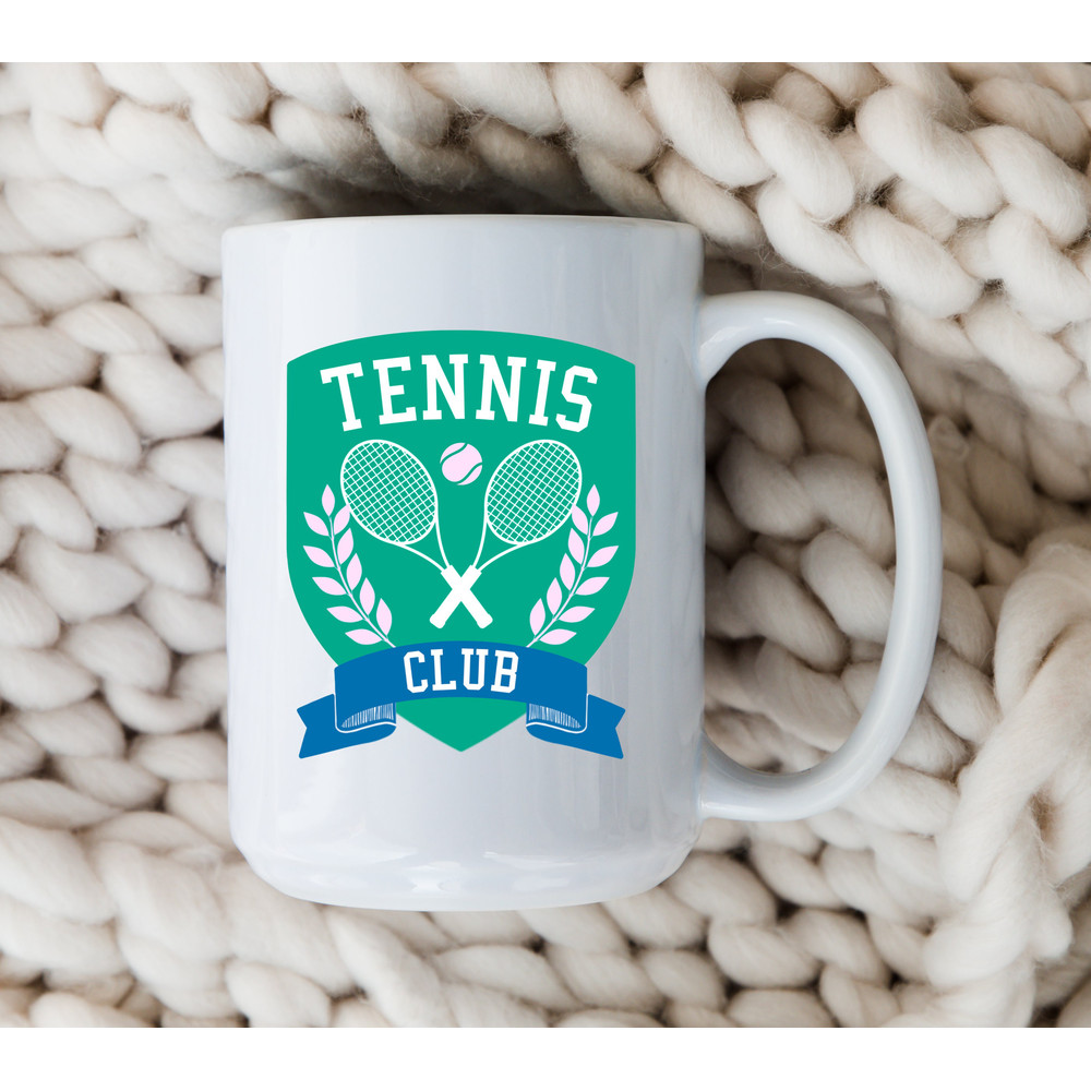 Tennis Club Mug for Tennis Lover Sports Gift Country Club Tennis Coffee Mug for Her.jpg