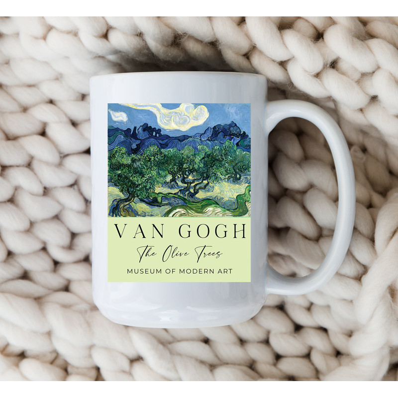 Van Gogh Mug The Olive Trees Coffee Cup Gift for Her French Artist Vintage Art Van Gogh Painting.jpg