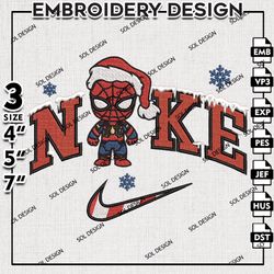Nike Iron Spider Embroidery Files, Christmas Spiderman Embroidery Design,  Iron Spiderman, Machine Embroidery Design