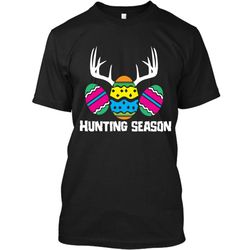 Hunting Season Funny Easter Eggs Deer Antlers T-Shirt Custom Ultra Cotton