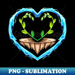 grown heart of plants bordered by water heart for earth day - sublimation-ready png file - defying the norms