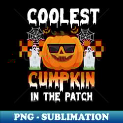 coolest pumpkin in the patch halloween toddler boys - artistic sublimation digital file - fashionable and fearless