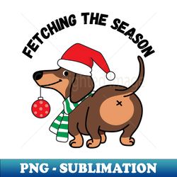 fetching the season christmas dog humor - png sublimation digital download - fashionable and fearless