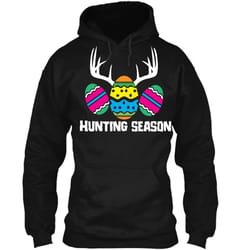 hunting season funny easter eggs deer antlers t-shirt pullover hoodie 8 oz