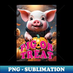 Trick or treat funny pig - Exclusive PNG Sublimation Download - Vibrant and Eye-Catching Typography