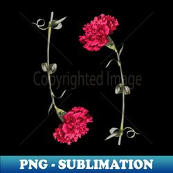 Carnation Rotation Floral Pattern - Instant Sublimation Digital Download - Stunning Sublimation Graphics