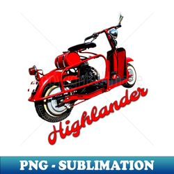 Highlander Mini Bike Vintage Scooter Retro Scooter Moped Minibike - Sublimation-Ready PNG File - Revolutionize Your Designs