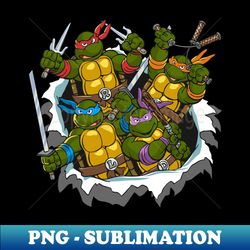 They are the amazing and incredible Teenage Mutant Ninja Turtles - Retro PNG Sublimation Digital Download - Transform Your Sublimation Creations